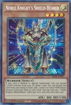Noble Knight's Shield-Bearer-Secret Rare - 1st Edition - BROL-EN017 - Brother... - Image 1