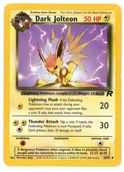 Dark Jolteon 38/82 Team Rocket Pokemon Card - Image 1