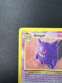 Vintage Gengar 20/62 Fossil Pokemon Card TCG Non-Holo Rare 1999 - Image 2