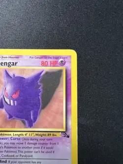 Vintage Gengar 20/62 Fossil Pokemon Card TCG Non-Holo Rare 1999 - Image 3
