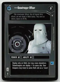 Star Wars Snowtrooper Officer CCG Card 1996 Decipher Imperial Trooper Hoth - Image 1