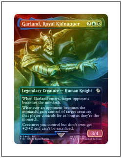 Garland, Royal Kidnapper, Borderless Foil - 0442, Final Fantasy, MTG NM - Image 1