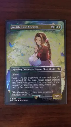 ~~ MTG Aerith, Last Ancient Borderless Mint Chocobo Tracks Foil ~~ - Image 1