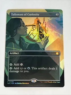 Talisman of Curiosity - Foil (Borderless) Commander: Secrets of Strixhaven - Mtg - Image 1
