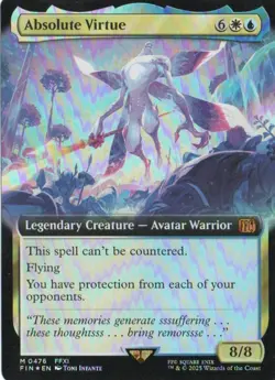MTG FINAL FANTASY ABSOLUTE VIRTUE EXTENDED ART RARE FOIL - Image 1