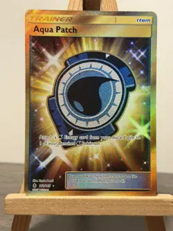 Pokemon Trainer Aqua Patch 161/145 Secret Rare - Image 1