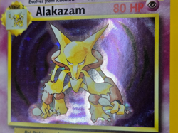 Vintage Pokemon Alakazam holo 1/102 Base Set LP /NM - Image 2