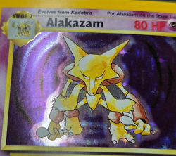 Vintage Pokemon Alakazam holo 1/102 Base Set LP /NM - Image 3