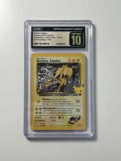 Pokemon (CGC 10 PRISTINE) Rockets Zapdos 15 (POP 1) Celebration vgl. PSA 10 BGS - Image 1