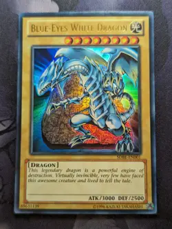 Yugioh Blue-Eyes White Dragon SDBE-EN001 Ultra Rare - VLP - Image 1