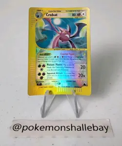 Crobat CRYSTAL 147/144 - Skyridge Set *DMG* Reverse Holo Pokemon Card - Image 1