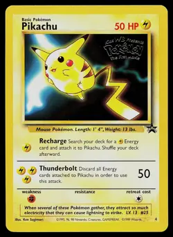 Pokemon Card - Pikachu Wizards Black Star WB Movie 4 Promo - Image 1