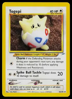 Pokemon Card - Togepi Neo Destiny 56/105 Uncommon - Image 1