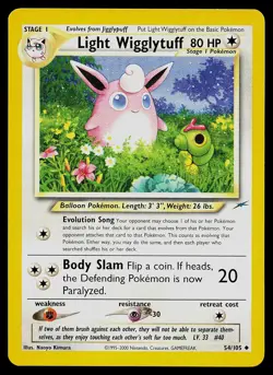 Pokemon Card - Light Wigglytuff Neo Destiny 54/105 Uncommon - Image 1