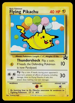 Pokemon Card - Flying Pikachu Wotc Black Star Promos 25 Promo - Image 1