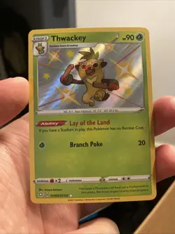 Thwackey - SV005/SV122 - Pokemon Shining Fates Sword Shield Shiny Rare Card NM - Image 1