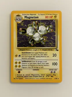 Pokemon TCG Magneton Fossil Holo Card 11/62 Rare - Excellent Condition! LP/NM - Image 1