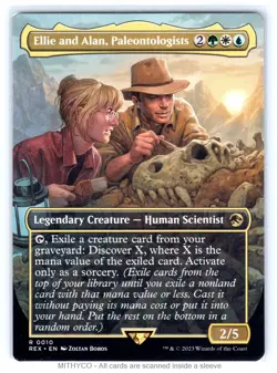 MTG Ellie and Alan, Paleontologists (Borderless) Universes Beyond: Jurassic Worl - Image 1