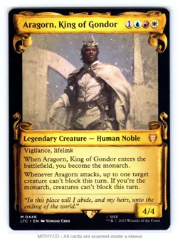 MTG Aragorn, King of Gondor (Showcase Scrolls) Commander: The Lord of the Rings: - Image 1