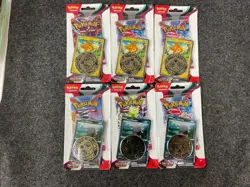 6 pc Pokemon Scarlet and Violet Obsidian Flames Booster Pack Brand New Sealed - Image 1