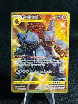 Pokemon Coalossal 198/189 Secret Rare Holo Darkness Ablaze HP 160 Ability - Image 2