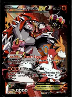 Team Magma's Groudon EX 2015 Double Crisis Holo Rare FA #15/34 - Image 1