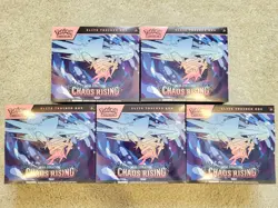 FIVE – POKEMON CHAOS RISING ELITE TRAINER BOX ETB (READ DESCRIPTION) - Image 1