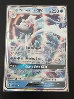 Pokemon TCG Primarina GX Sun Moon 42/149 Holo Ultra Rare B18 - Image 1