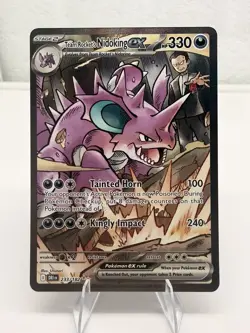 Pokemon TCG Team Rocket's Nidoking ex 233/182 Destined Rivals SIR Holo Eng - Image 1