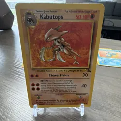 Wizards of the Coast Pokemon Kabutops Fossil 9/62 Holo Rare Unlimited ENG 1999 - Image 1