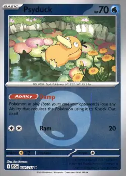 PSYDUCK (ENERGY SYMBOL PATTERN) 039/217 COMMON ASCENDED HEROES POKEMON NEAR MINT - Image 1
