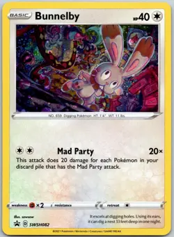 Bunnelby SWSH082 Holo Promo Sword & Shield Promos NM - Image 1