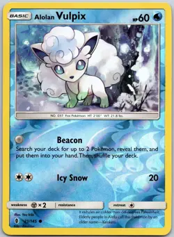 Alolan Vulpix 21/145 Reverse Holo Common Guardians Rising Near Mint - Image 1