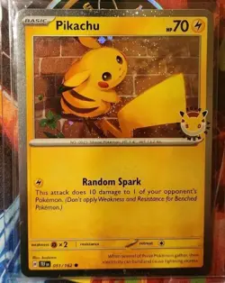Pikachu 051/162 Pokemon Day 2026 - Pokemon TCG 30th Promo NM - Small Swirl !!! - Image 1