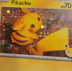 Pikachu 051/162 Pokemon Day 2026 - Pokemon TCG 30th Promo NM - Small Swirl !!! - Image 2