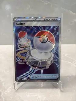 Pokemon TCG Switch Trainer Full Art Holo 123/094 NM - Image 1