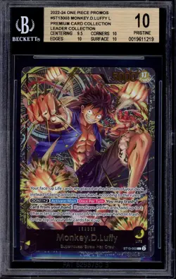 2024 One Piece Premium Card Collection-Leader Monkey D Luffy #3 BGS 10 PRISTINE - Image 1