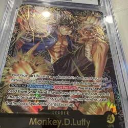 2024 ONE PIECE PREMIUM CARD COLLECTION LEADER COLLECTION MONKEY D. LUFFY CGC 10 - Image 4