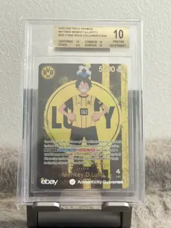 2025 ONE PIECE PROMOS BVB X ONE PIECE MATCH DAY 2025 #003 MONKEY D. LUFFY BGS 10 - Image 1