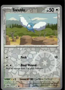 Pokemon Swablu 152/182 Paradox Rift Reverse Holo Common 4 Card Lot - Image 1