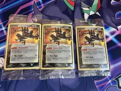 Pokemon Greninja Gold Star Promo Lot of 3 NM Sealed Cards - SWSH144 2021 - Image 1