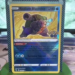 Pokemon GO #018/078 Radiant Blastoise NM Sword & Shield - Image 1