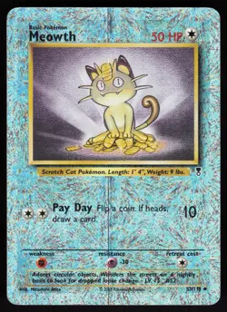 Pokemon Meowth 53/110 Legendary Collection Reverse Holo Moderately Played - Image 1