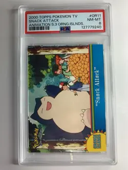2000 Topps Pokemon TV #OR11 Snack Attack Animation Series 3 PSA 8 NM-MT - Image 1