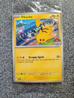 Pokemon TCG: 2024 Pikachu World Championship Pikachu 190 Promo (Factory Sealed) - Image 1