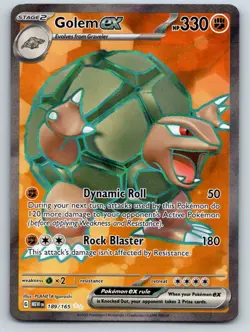 Golem ex 189/165 Ultra Rare 151 Pokemon Holo Near Mint - Image 1