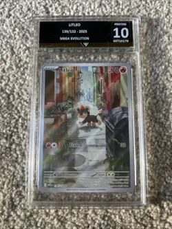 Litleo #139/132 (IR) Mega Evolution Set Graded Pristine 10 Condition Pokemon TCG - Image 1