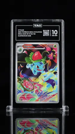 Ivysaur Pokemon Mega Evolution Illustration Rare TAG 10 #134/132 - Image 1