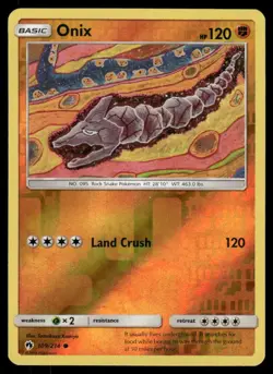 2018 Pokemon Onix Common Lost Thunder 109/214 Reverse Holo NM - Image 1