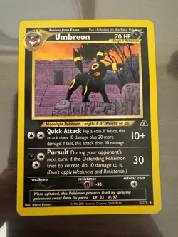 Pokemon TCG Umbreon Card Neo Discovery 32/75 Regular Non-Holo LP+ Condition - Image 1